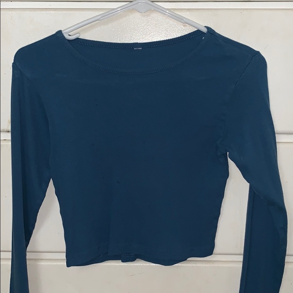 dark blue/turquoise long sleeve